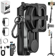 Upgraded 4-In-1 Magnetic Mini Selfie Stick for Iphone with Light  Remote