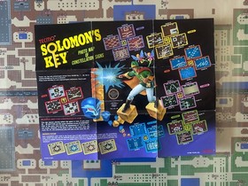 NES Nintendo Solomon's Key CIB sello redondo completo con p&oacute;ster manual probado Tecmo