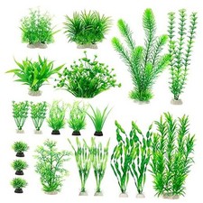 Aquarium Plants, 20 Pack Artificial Fish Tank Plants for Aquarium Decorations