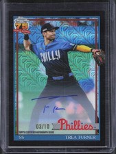 2026 Topps Series 1 Trea Turner 1991 Topps Silver Pack Auto Black Refractor /10