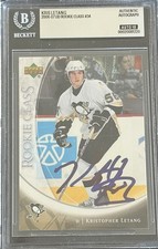Kris Letang Signed 2006-07 Upper Deck Rookie Class #34 BAS Autograph Grade 10