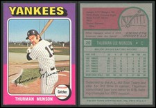 1975 Topps Thurman Munson #20 Excellent Condition
