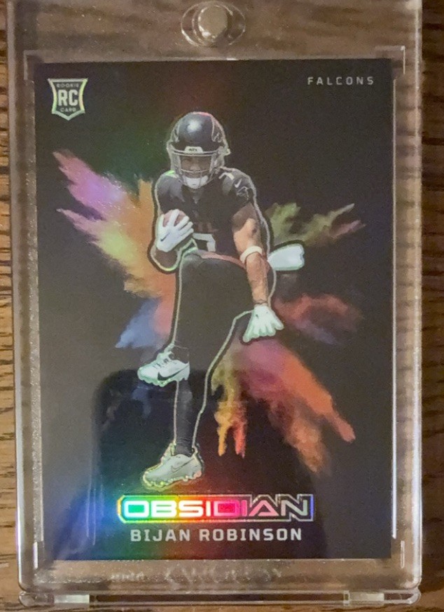 2023 Panini Obsidian - Black Color Blast Bijan Robinson #12 (RC)