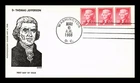 US COVER FIRST DAY OF ISSUE THOMAS JEFFERSON 2C STAMPS WASHINGTON DC MAY 6 1968