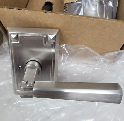 EMTEK Arts Crafts Rectangular Rosette Privacy Lever RH Satin Nickel 3 avail