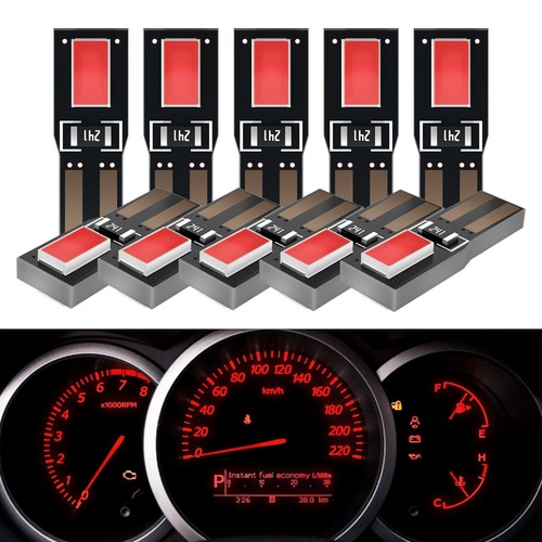 10X Red T5 74 5630-SMD LED Speedometer Instrument Panel Cluster Gauge Lights