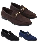 Men's Leather Lined Slip On Suede Loafer Shoes