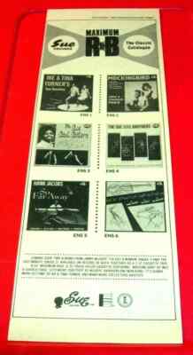 Ike And Tina Turner/Inez & Charlie Foxx Sue ORIG 1983 Press/Mag ADVERT 17''x 5.5''