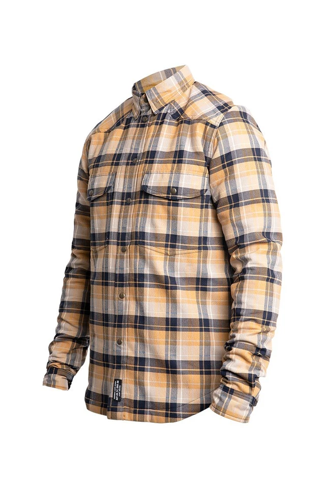 Motorrad Hemd John Doe Motoshirt Farbe Gelb/braun Gr L