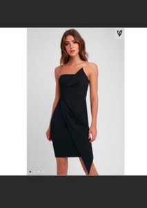 lulus black strapless dress