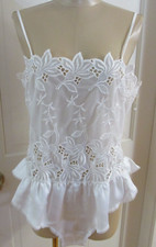 NWT VINTAGE 1980 VICTORIA S SECRET GOLD LABEL TEDDY ROMPER CHEMISE BODY SUIT L