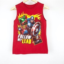 Marvel Avengers Childrens Red Tank Top Size Large. 10 -12 Cotton