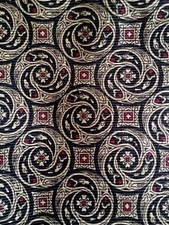 KARL LAGERFELD Classy Silk Tie Necktie Black Beige Red Classical Design UNWORN