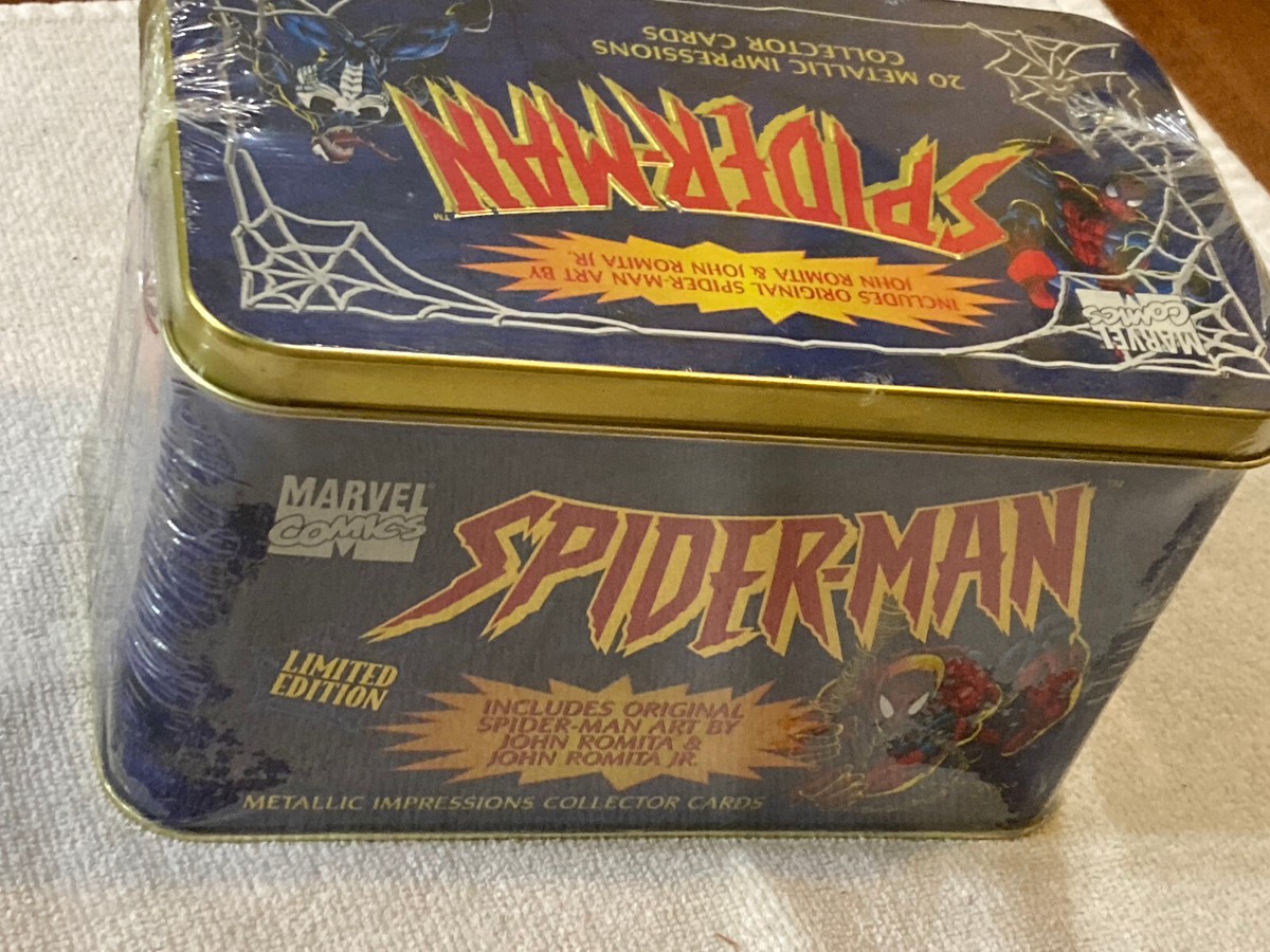 Boîte Métal Cartes Marvel Spider-Man 1996 - 20 Impressions Métalliques - Scellée