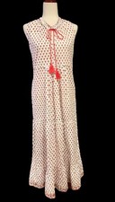 NWOT Sur. LA. Vague Floral Woven Cece Tassel Ruffle Maxi Dress OSFA MSRP $165