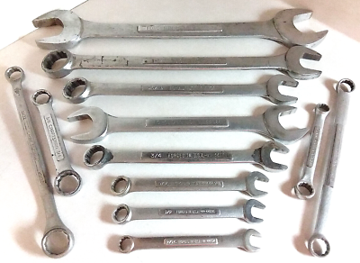 #ad CRAFTSMAN 12PC COMBO OPEN BOX WRENCH SET SAE V44589 44707 44586 1 5 8 7 16 USA $49.99