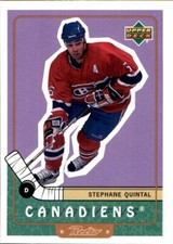 1999-00 cubierta superior retro #40 Stephane Quintal Montreal Canadiens
