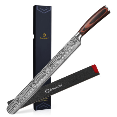 Brisket Slicing Knife 12 inch Carving Knife for Meat Stainless Steel Chef Knife