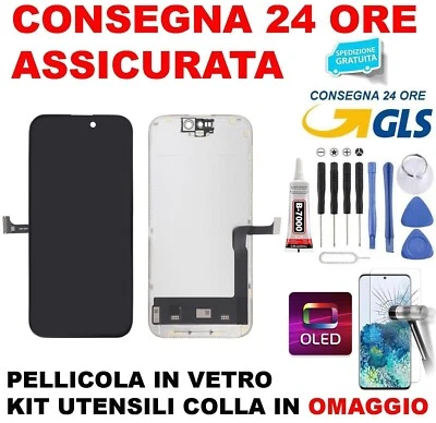 PER APPLE DISPLAY SOFT OLED APPLE IPHONE 15 PRO 120 Hz VETRO SCHERMO PARI ORIGINALE TOUCH