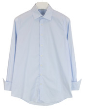 SUITSUPPLY Extra Slim Fit Formal Shirt Men's LARGE Button Up Blue