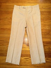 Vtg 40  s 50  s Beige Tan ROCKABILLY Dress Pants HOLLYWOOD ATOMIC FLECK Trousers