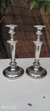 Coppia Di Candelieri Antichi Argentati