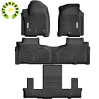3 Row TPE Floor Mats Liner Set for 2021-2026 Tahoe Yukon Escalade Bucket Seating