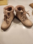 Excellent Toddler Girl Faux Suede Laced Up Sherpa-Cuff boots, Pink, size 11  — photo 6