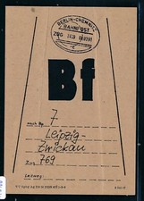 110766) Railway Post Oval Stamp Berlin-Chemnitz Train 2469 c, PS 1991