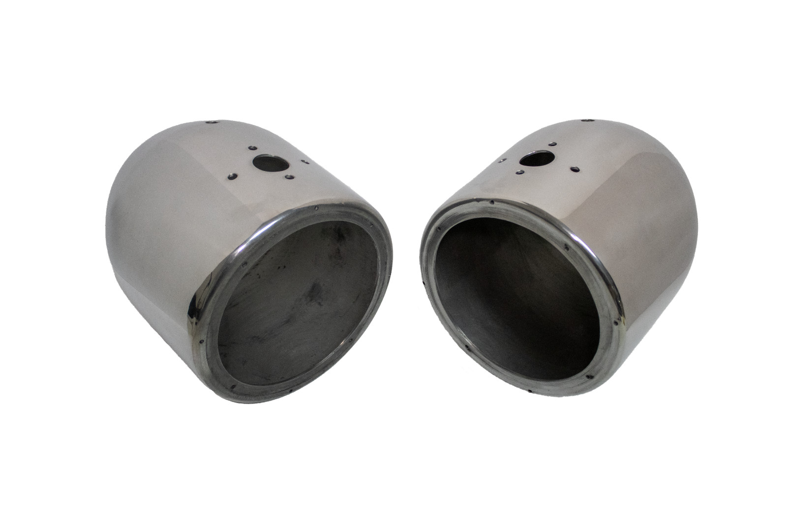 Polished Aluminum 6.5" Speaker Cans for ATV's and Boats