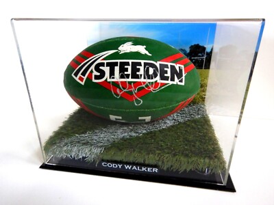 Signierter Cody Walker South Sydney Rabbitohs NRL Steeden Football - Nachweis...
