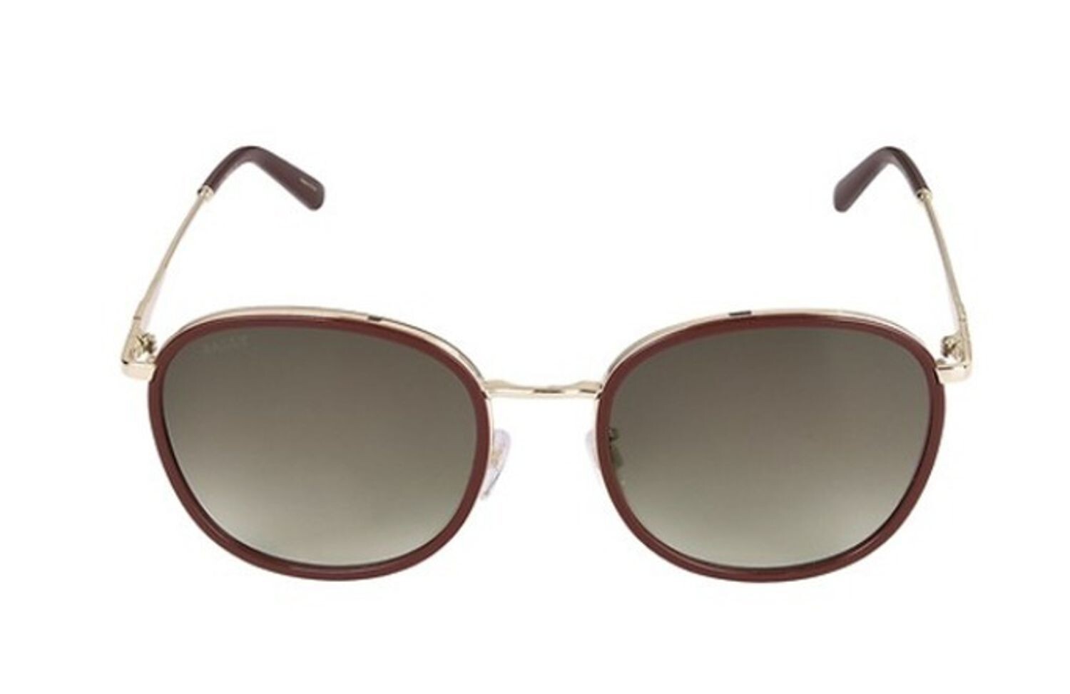 Солнцезащитные очки Bally BY0053-K 69F бордового цвета в круглой металлической оправе 58-21-145 итальянского производства 38990₽