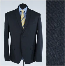 Mens Dark Grey Sport Coat 46R US Size BRAGARD Wool Blazer Jacket