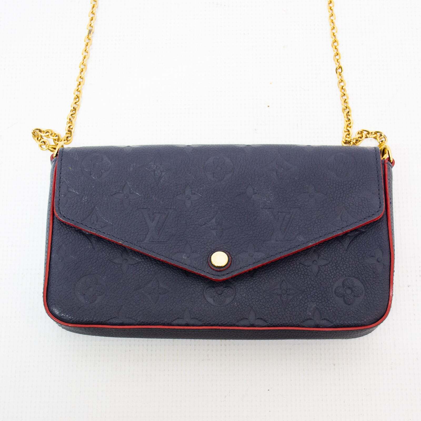 Louis Vuitton M64099 Felicie Monogram Empreinte Pochette - Navy  