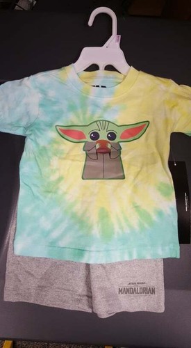 Lizenziertes Star Wars Yoda Mandalorian Mädchen Shirt Short Sets 12m, 18m, 24m, 4T, 5T - Bild 3 von 34