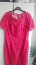 Ladies Size 10 Precis Petite Fuscia Lace Wedding/Christening/Races  Dress