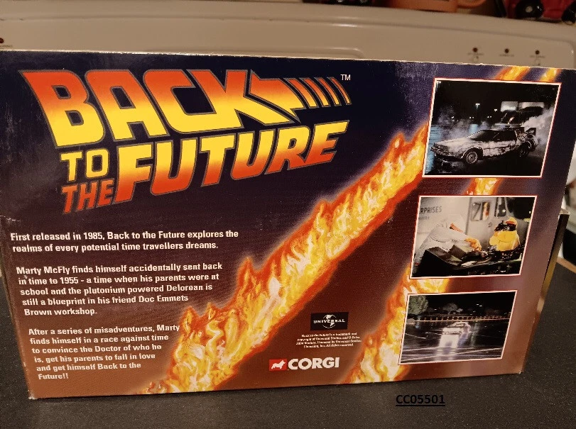Corgi  CC05501 1/36 scale Back to the Future Delorean Time Machine w/ Doc Brown - Image 2 of 2