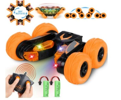Ferngesteuertes Auto / 360° Ständer-Dreh-, Flip & Rotation Auto mit 2 Batterien