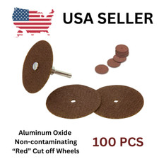 Aluminum Oxide CUT OFF WHEEL Discs 1 1/4'' Finishing Cobalt Metal Red 100PCS