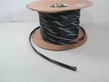 3/8" Expandable Cable Black/ White Stripe Sleeving Braided Tubing.
