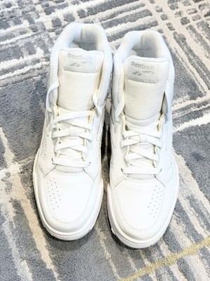 Reebok Men Size 9 White Mid Top Sneakers RB 703 Lace Up Athletic Basketball Shoe