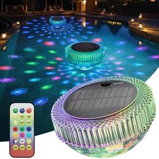 Ultra-Bright Solar Floating Pool Lights, IP68 RGB Color Changing Waterproof L...