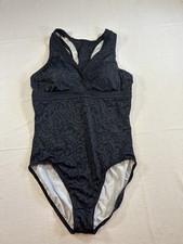 Nike Black One Piece Swimsuit Womens Size 14
