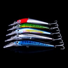 5PCS/Set Lot Swimbait 18cm/41g Minnow Fishing Lure Hook Tackle Hard Bait Wobbler