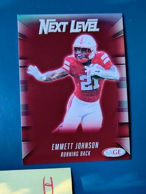 2026 Sage Next Level RED Emmett Johnson #178 Nebraska