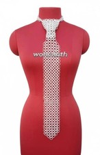 Medieval Handmade Aluminum Chainmail Tie   Armor Costume Accessory for Cosplay