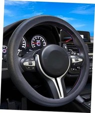 ESEWALAS Car Silicone Steering Wheel Cover,Soft Odorless Silicone Leather Black