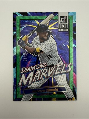 JACKSON CHOURIO DIAMOND MARVELS GREEN FOIL INSERT #7/25 - 2026 Donruss Baseball