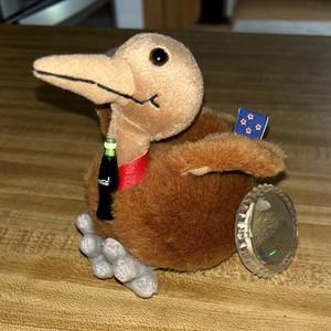 Coca-Cola Kiwi Bird Plush Beanie Baby Beanbag 1997 Vintage Age 3+