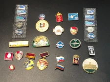 Lot of 30 Pins Vintage USSR Russian Soviet